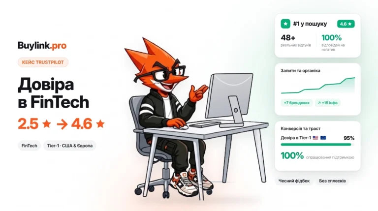 Кейс FinTech - Як ми зміцнили довіру до бренду через Trustpilot перед масштабуванням SEO