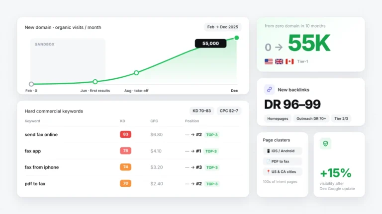 SaaS Case Study: From 0 to 55,000 month in 10 months. How to capture the ultra-competitive Online Fax niche in Tier-1 countries