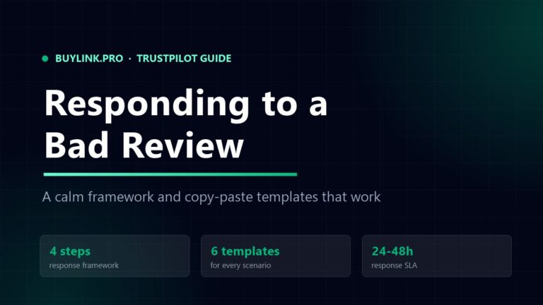 How to Respond to a Bad Trustpilot Review: Framework and Templates