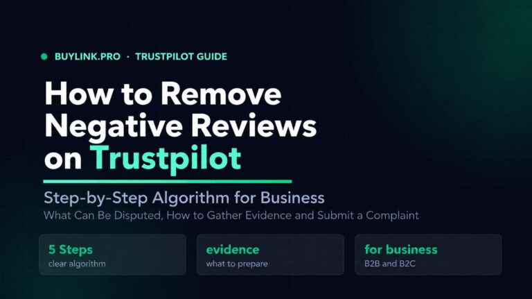 How to remove negative reviews on Trustpilot: a step-by-step algorithm for business
