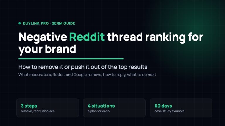 Negative Reddit Thread Ranking for Your Brand on Google: How to Remove It or Push It Down