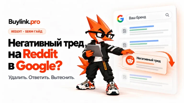 Негативная ветка Reddit в выдаче Google по бренду: как удалить или вытеснить