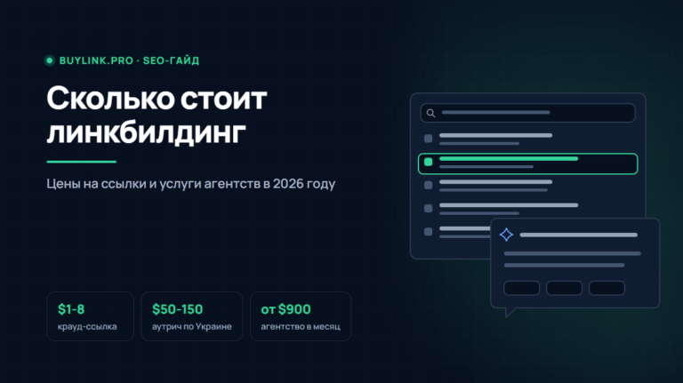 Сколько стоит линкбилдинг в 2026: цены на ссылки и услуги агентств